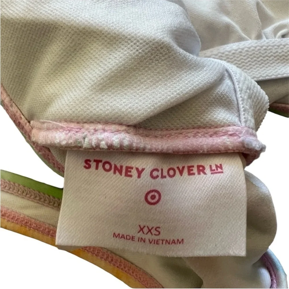 Stoney Clover Lane Pastel tie-dye high leg One piece swimsuit size XXS NWOT